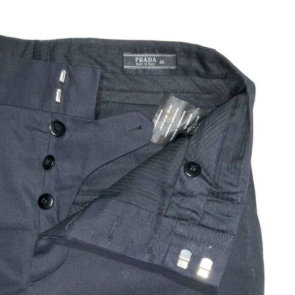 ๐ถ๏ธ Prada Menโs Black Straight Legโ Pants ๐ฎ๐น Size (30x30) Made in Italy - Picture 8 of 8